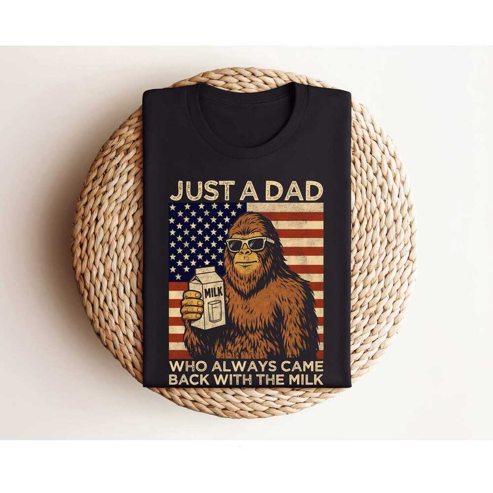 Funny Fathers Day Shirt, Just A Dad Who Came Back With Milk Shirt
